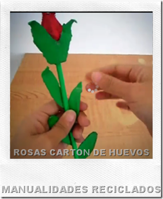 Manualidades reciclados Rosas con cartones de huevos día de las madres -  Colorear dibujos infantiles