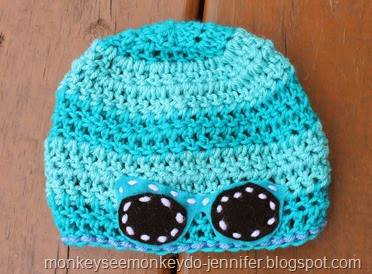 sunglasses crocheted hat