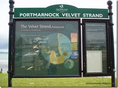 Costa Norte de Dublin. Playa The Velvet Strand en Portmarnock. Cartel - P5101105