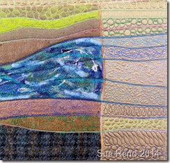 If I Woke at Dawn, detail, a work in progress by Sue Reno