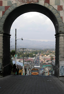 Chichicastenengo. Built on a hill, this arch is an underpass. Photos by TOM HART