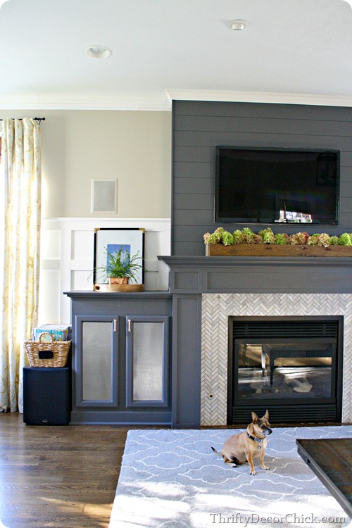 13 planked wall finished fireplace from thrifty decor dark gray fireplace light gray walls