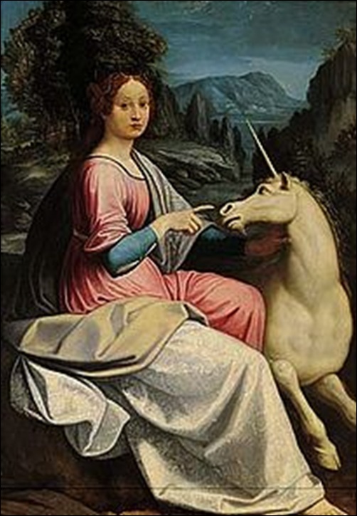 Luca Longhi, La dame à la licorne Luca Longhi, La dame à la licorne