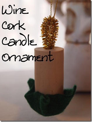 www.myveryeducatedmother.com Recycled Wine Cork Candle Ornament