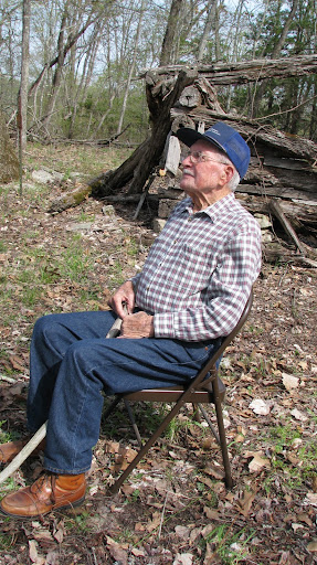 Bernice Morrison in front of the cabin where he was born
photo credit:  Michele Skalicky