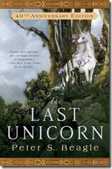 book cover of The Last Unicorn by Peter S. Beagle
