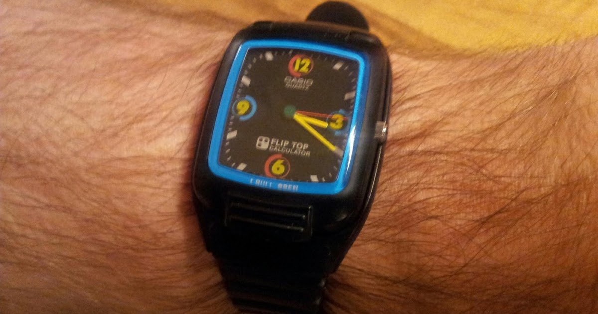 casio flip top calculator watch