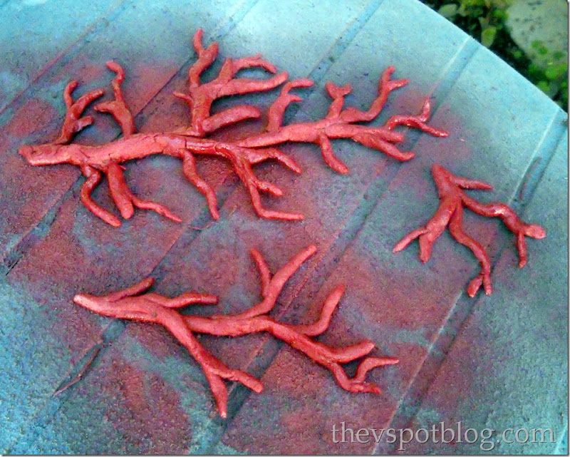 Easy fake coral made from salt dough. DIY