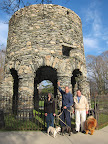 Here we are touring the Newport Tower Museum newporttowermusem.com with Jim Egan and Aileen and David Day.
