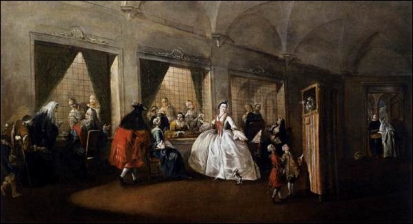 Francesco Guardi, Le parloir du couvent San Zaccaria 1750 Francesco Guardi, Le parloir du couvent San Zaccaria 1750