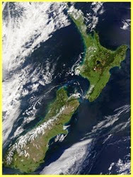 Vista aérea de Nueva Zelanda