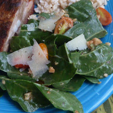 Tossed Swiss Chard Salad with Marcona Almond Dressing