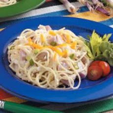 Ham Spaghetti Skillet