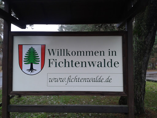 Ortsschild Fichtenwalde / Nordwest