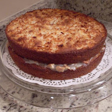 Blue Ribbon Banana Cake  With Creamy Nut Filling