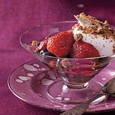 Champagne-Soaked Berries with Whipped Cream