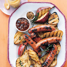Grilled Chicken Sausage with Pears