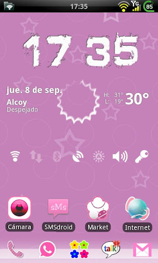 GO Launcher Elegant Pink Theme