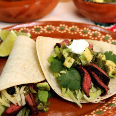 Chile-Rubbed Skirt Steak Tacos