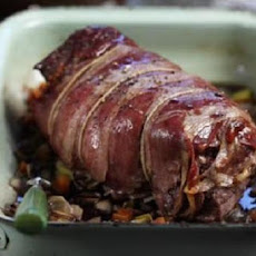 Roasted Beef Tenderloin Wrapped in Bacon
