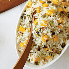 Coconut Rice with Mangoes and Pistachios