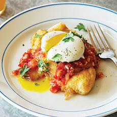 Chiles Rellenos and Eggs with Tomato Jalapeño Salsa