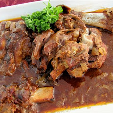 Slow Cooker Lamb Shanks Braised in Guinness