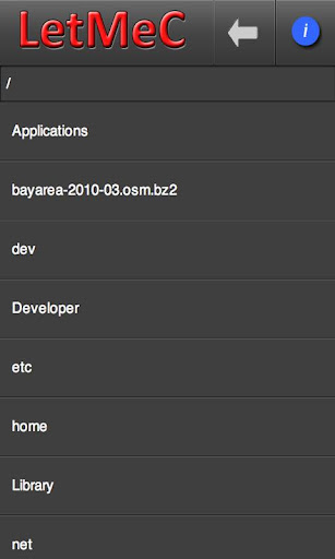 LetMeC Directory Explorer