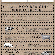 Moo, Baa, Oink (Rissoles & Real Ales)