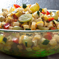 Moroccan Zucchini, Grape, and Bell Pepper Salad Recipe