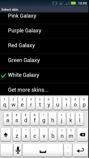 White Galaxy Keyboard Skin