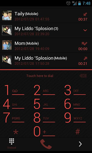 GOContacts Theme Holo Red