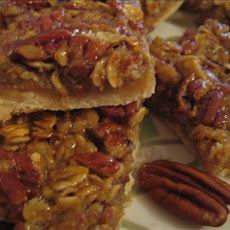 Reduced-Fat Pecan-Oat Bars