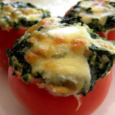 Cream Spinach Stuffed Tomatoes