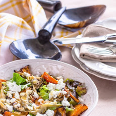 Roasted Pumpkin Salad with Artichoke & Goats Cheese