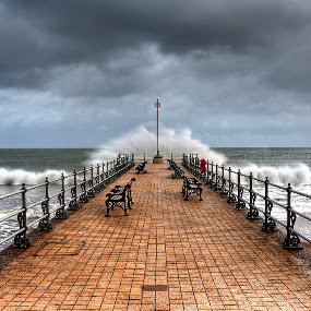 Swanage in a storm by Nick Holland - Landscapes Weather