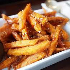 Spiced Korean Yam Fries with Wasabi Garlic Aioli