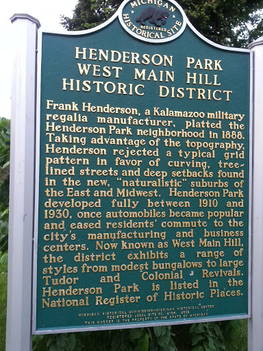 Henderson Park West Main Hill Historic District