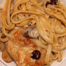 Chicken, Wine, Mushrooms, Cherries and Cream