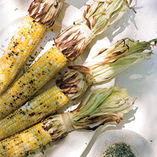 Grilled Corn with Cilantro Salt