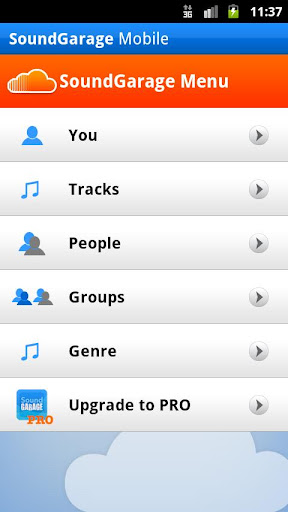 soundgarage-for-soundcloud for android screenshot