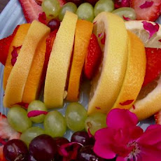 Fresh Fruit Salad With Rose Petals