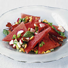 Watermelon Salad with Mint and Crispy Prosciutto