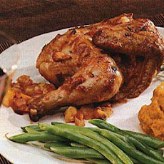 Roast Cornish Game Hen with Spicy Fruit Salsa