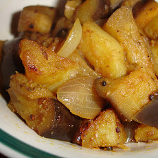 Curry Eggplant and Mango Chutney