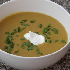 Butternut Pumpkin Soup With Ginger and Coconut