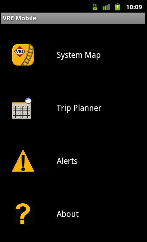 Android application VRE Train Status screenshort