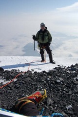 Josh and my boot at the top