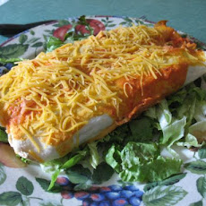 Red Pepper Sauce Chicken Enchiladas