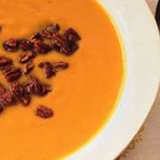 Butternut Squash Soup with Sweet and Spicy Pecans